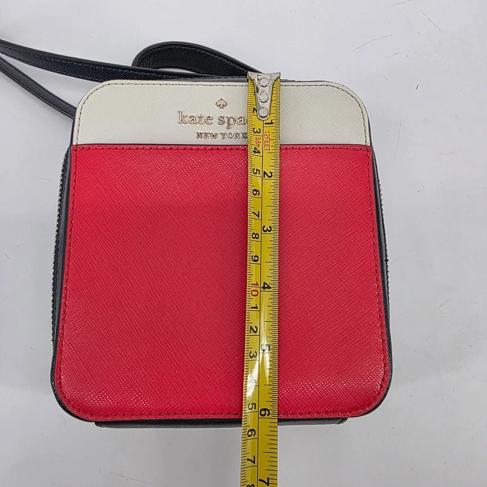Kate Spade Colorblock Saffiano Leather Crossbody Bag Red White Blue